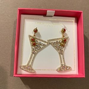 Martini Earrings. New in box.